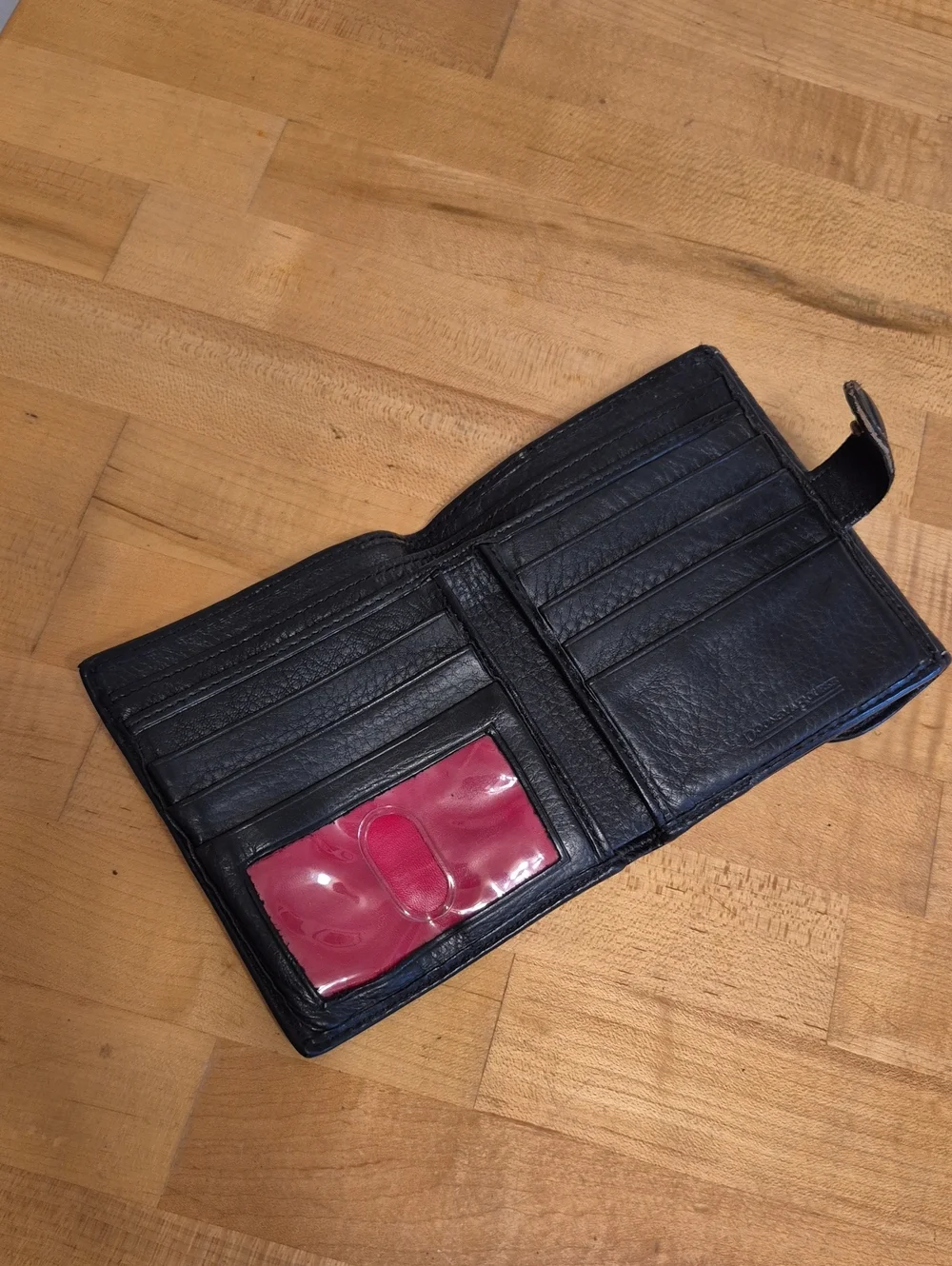 Dooney & Bourke 1975 Black Soft Leather Wallet Single Fold & Pouch